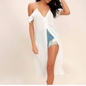 Lulus White Cover Up Tunic Dress